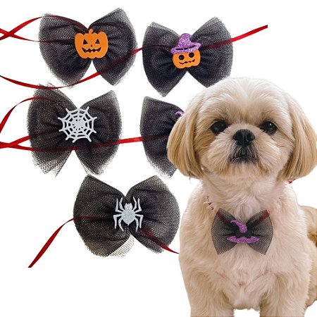 20 Laços Pata Pescoço Tule Fêmea Halloween