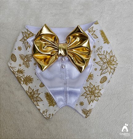 Bandana Pet Luxo Ano Novo Réveillon