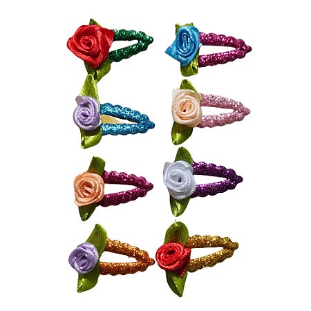 50 Adesivos Pet Tic Tac EVA Com Flor Rococó Com Cores Sortidas