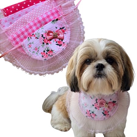 10 Bandanas Pet Fêmea Renda Sortidas