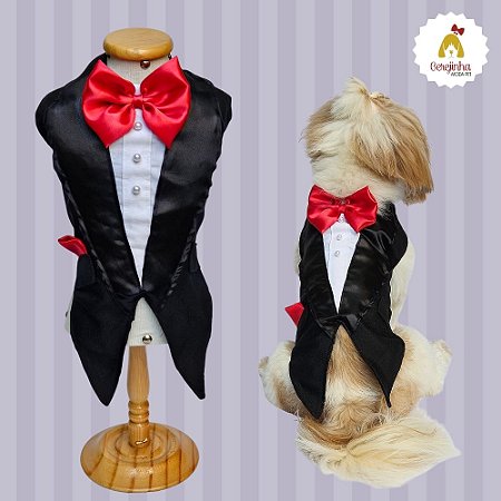 Roupa Pet Paletó Smoking Luxo