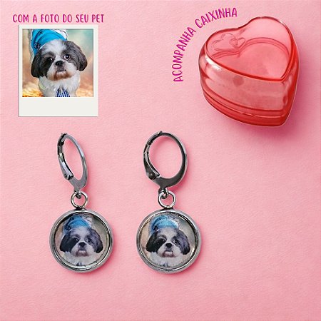 Brincos Personalizados Com A Foto Do Seu Pet