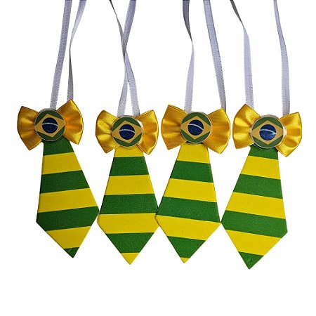 Gravata Pet Brasil Copa do Mundo (10, 30, 50 ou 100 un)