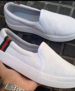 sapato branco da gucci