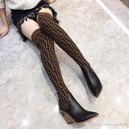 bota tipo meia cano longo