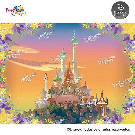 Lona Decorativa - Enrolados - Rapunzel - Série - 2,0 x 1,5m