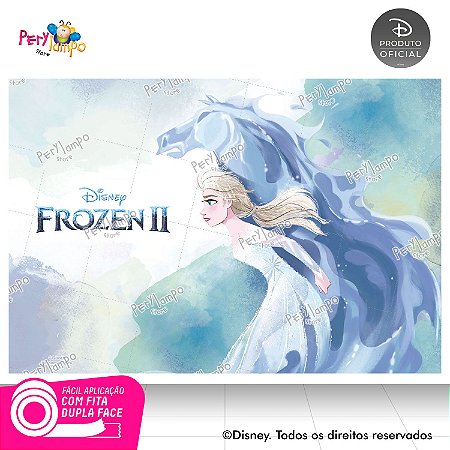 Painel Festa Decorativo Frozen 2 - Elsa Nokk -1,45m x 1,00m