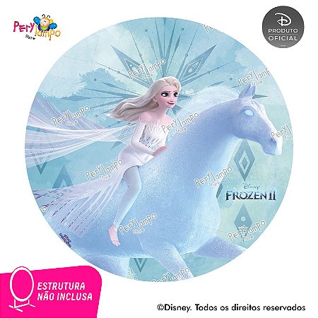 Painel Decorativo Redondo Frozen 2-Elsa Nokk Elementos-1,45D