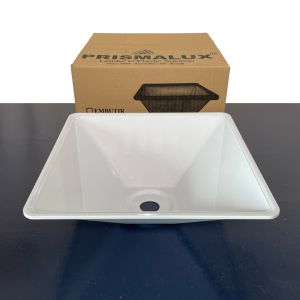 Cuba Plástica Branca Quadrada de Sobrepor (apoio)