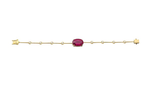 PULSEIRA COM TURMALINA ROSA