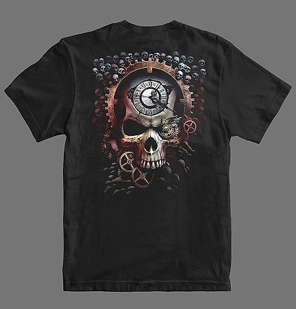 Camiseta - Caveira Tempo