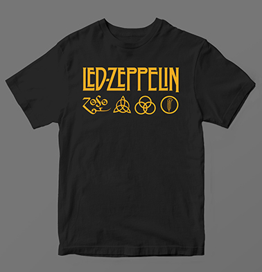 Camiseta led Zeppelin - logo
