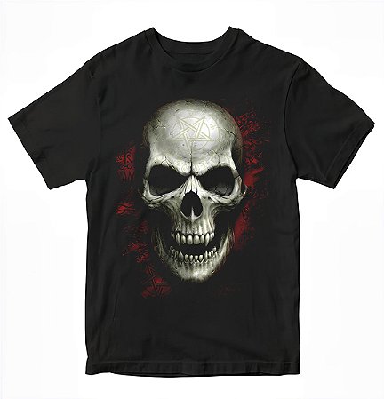 Camiseta Caveira Pentagrama