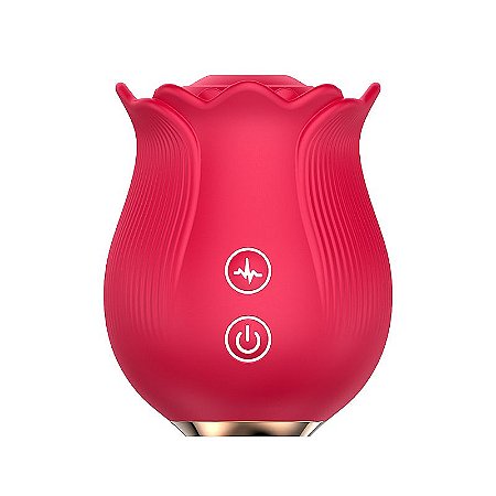 Vibrador de Clitóris Rosa com Ondas de Pressão