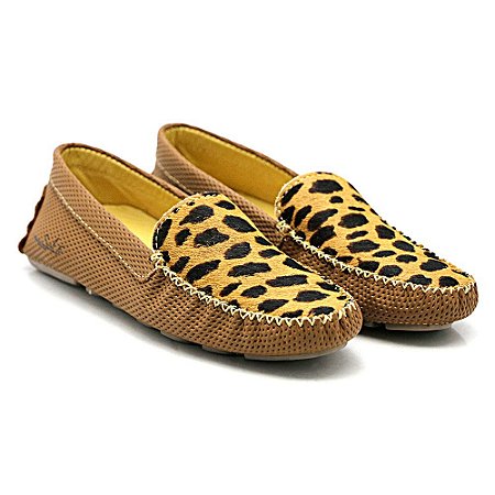 mocassim feminino caramelo