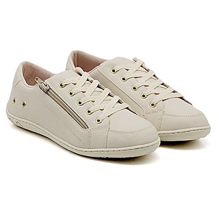 tenis casual feminino bege
