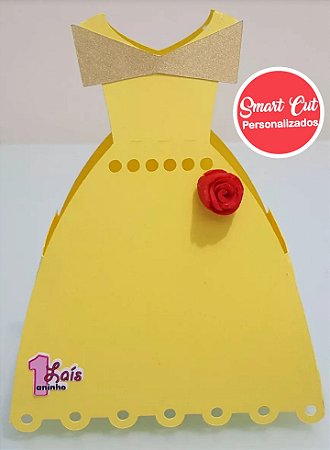 vestido da bela ea fera desenho