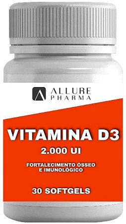 Vitamina D3 2.000 UI - 30 cápsulas