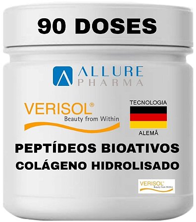 Colágeno Hidrolisado Verisol® Puro Tecnologia Alemã (Selo de autenticidade) - Pote 90 doses em pó ( 3 meses ) * Peptídeos Bioativos de Colágeno 2,5g *
