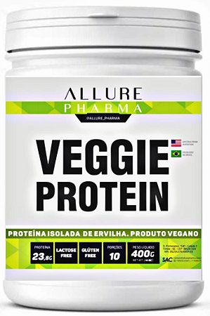 Veggie Protein 400g (Proteína Isolada de Ervilha) Vegano - Natural (Puro)