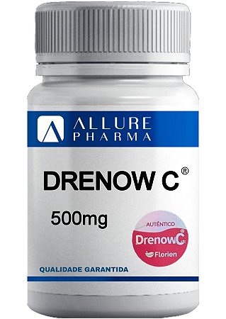Drenow C ®  500mg   Drenagem Linfática  60 Cápsulas - Selo de Autenticidade