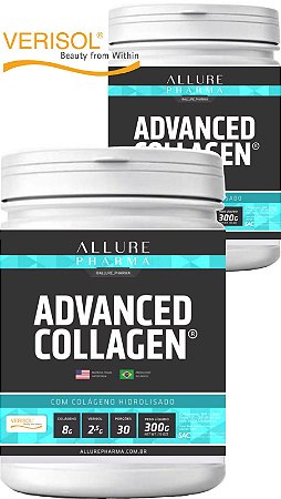 KIT 2 Potes Advanced Collagen® Verisol® Importado Alemanha 60 doses ( 2 meses) (Peptídeos Bioativos de Colágeno) 600g