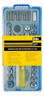 JOGO SOQ SX 1/4 E 3/8 C/ 40 PÇS - EDA 8Z1