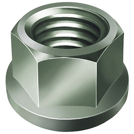 PORCA SEXTAVADA UNC 3/8 FLANGE ZB ( I )