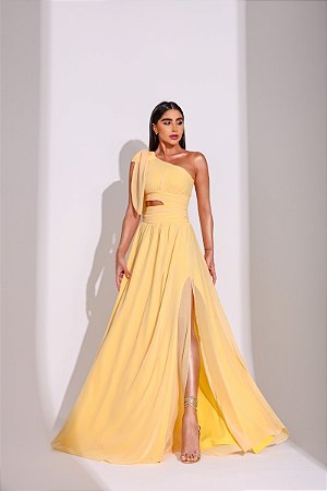 Vestido Tália Amarelo - SODALITA - Os melhores vestidos de festa