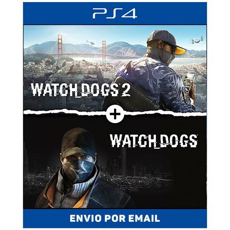 WATCH DOGS 1 E 2 - PS4 E PS5 DIGITAL