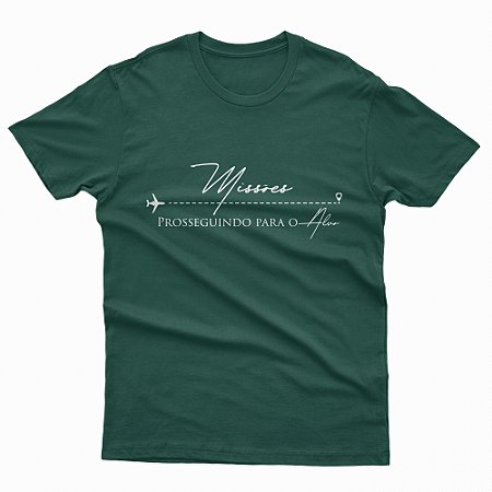 Camiseta Prosseguindo para o Alvo - verde