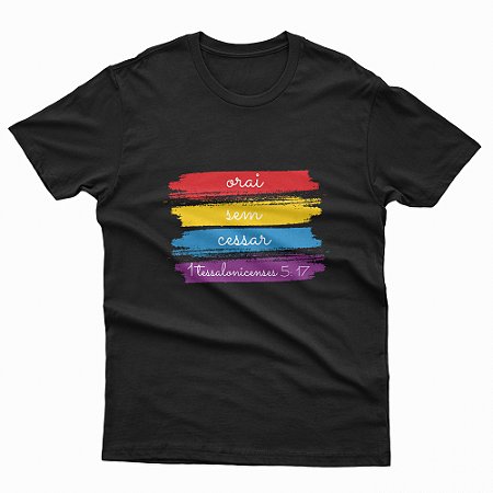 Camiseta Orai sem cessar - preta