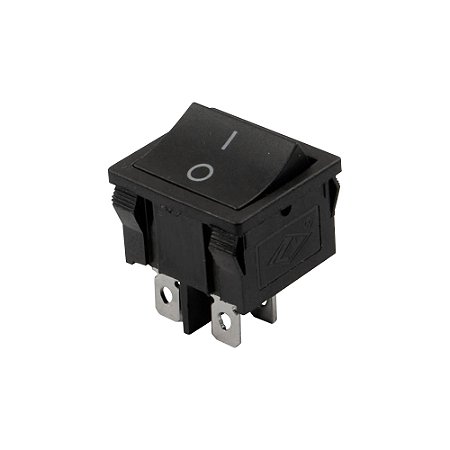 Chave KCD5-201 4T 6A/12A 250V (Preto)