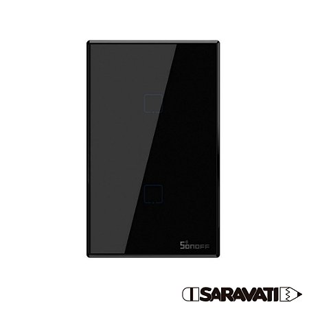 Sonoff TX Interruptor Wifi Smart Switch 2 Teclas T3 Preto