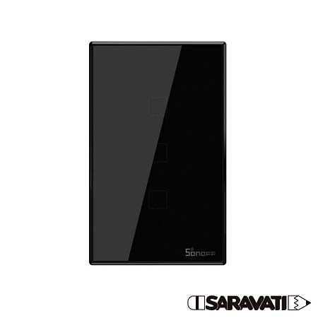 Sonoff TX Interruptor Wifi Smart Switch 3 Teclas T3 Preto