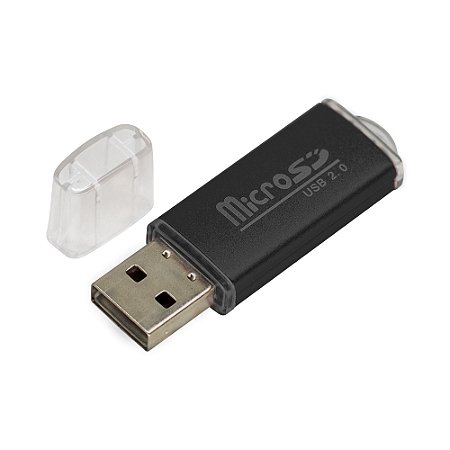 Leitor de Cartão Micro SD Card Adaptador USB (Preto)
