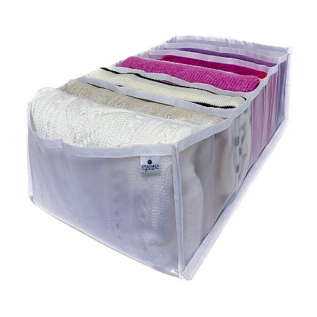 Colmeia Organizadora de Prateleira XG 3 - 07 Divisões (Ideal para blusas em tricôs, moletons, bermudas)