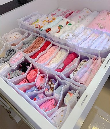 Colmeia Organizadora Bebê PP - 10 Divisões (Ideal para meias, luvas, lacinhos, tiaras, fraldas de boca, porta chupeta e acessórios miúdos em geral)