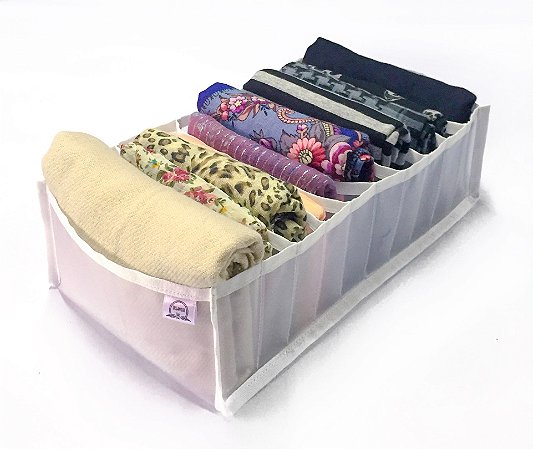 Colmeia Organizadora de Gaveta G - 10 Divisões (Ideal para camisetas, camisas de futebol, camisetas de academia, camisolas, pijamas, leggings, lenços e etc.)