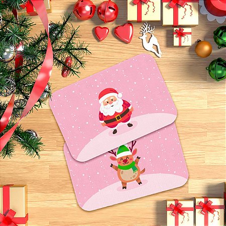 Kit Tapetes Decorativos Natal Papai Noel e Rena
