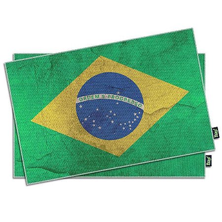 Jogo Americano Bandeira do Brasil - 2 peças