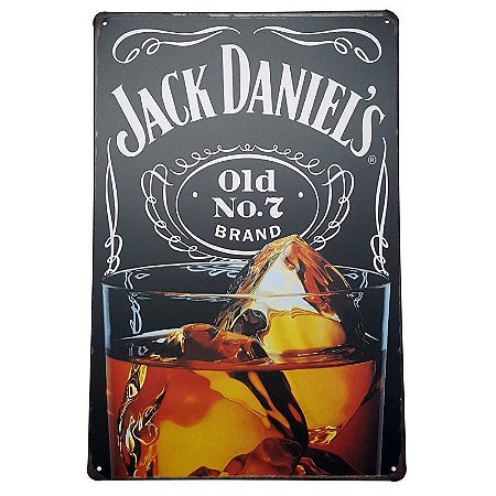 Placa de Metal Decorativa Jack Daniel's