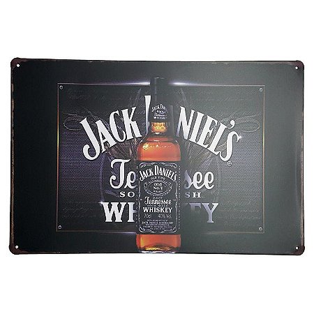Placa de Metal Decorativa Jack Daniel's Tennessee Whiskey