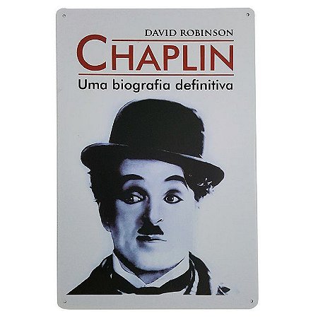 Placa de Metal Decorativa Chaplin