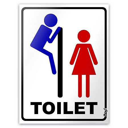 Placa Toilet Voyeur - 15 x 20cm