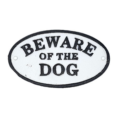 Placa Rústica de ferro Beware of the Dog