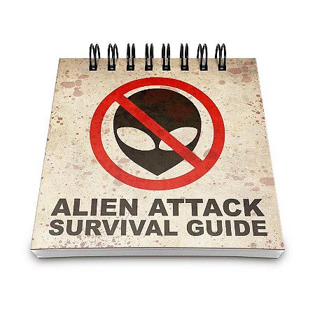 Bloco de Anotações Alien Attack Survival Guide