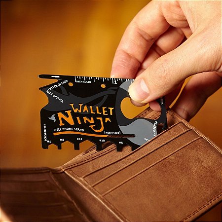 Cartão Wallet Ninja Ferramentas 18 em 1