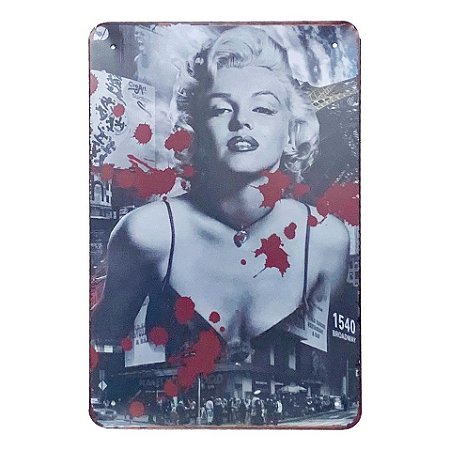 Placa de Metal Marilyn Monroe