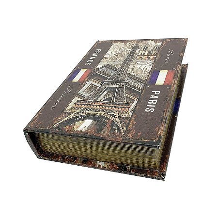 Caixinha Livro Decorativa France Paris - 18 x 13 cm